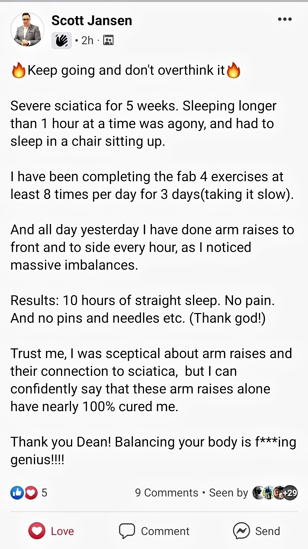 Client Testimonial Screenshot