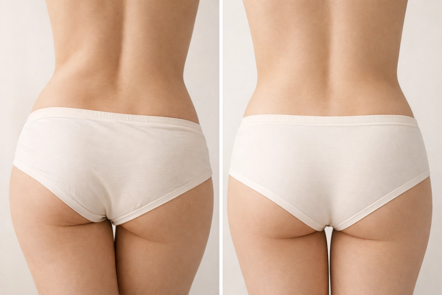 Body imbalance comparison showing misaligned hips versus proper spinal alignment for sciatica relief