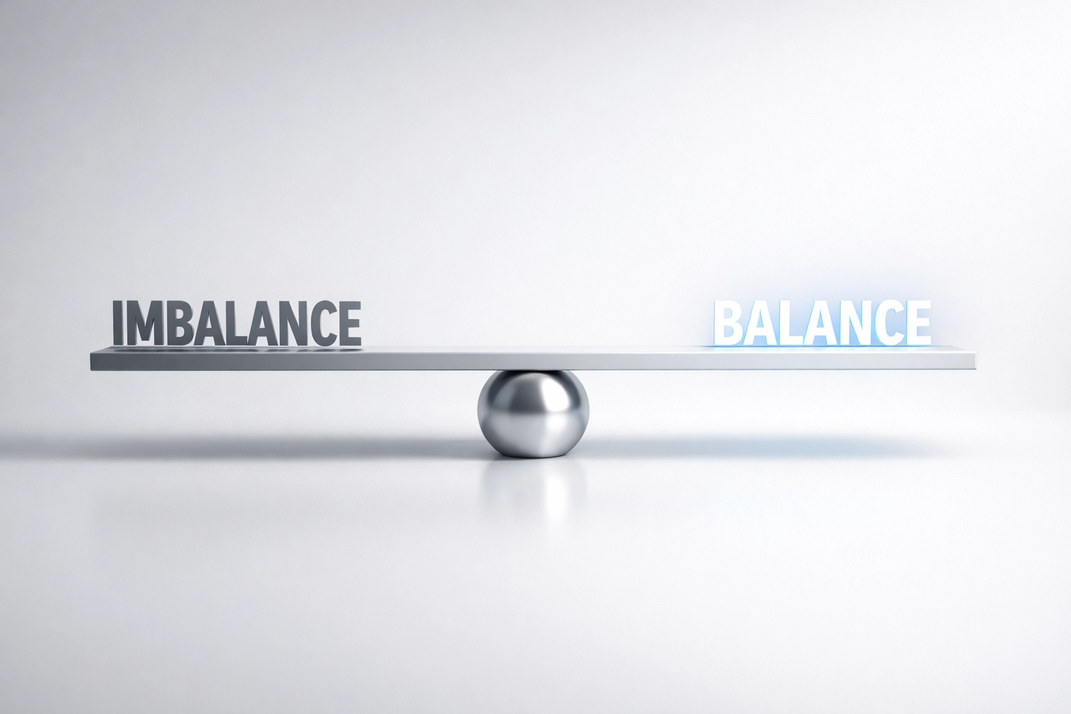 Body balance and stability scale representing the 180° Sciatica Solution approach
