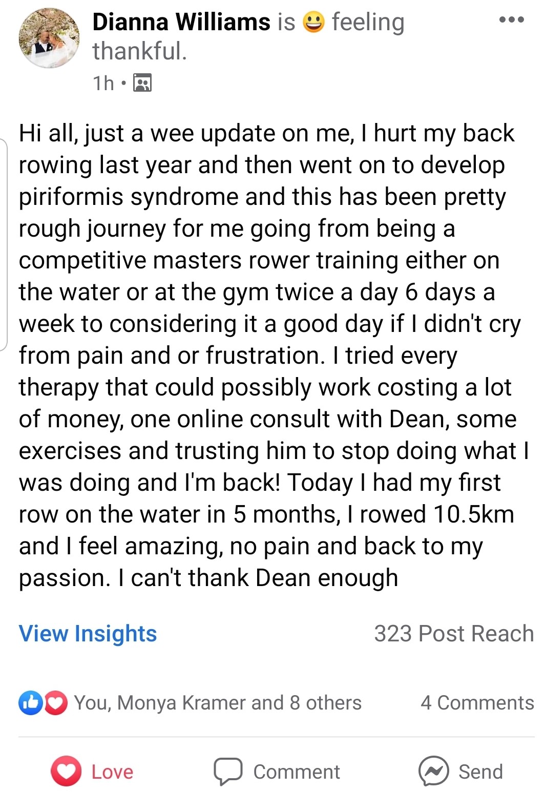 Testimonial - Sciatica and Piriformis Syndrome Recovery